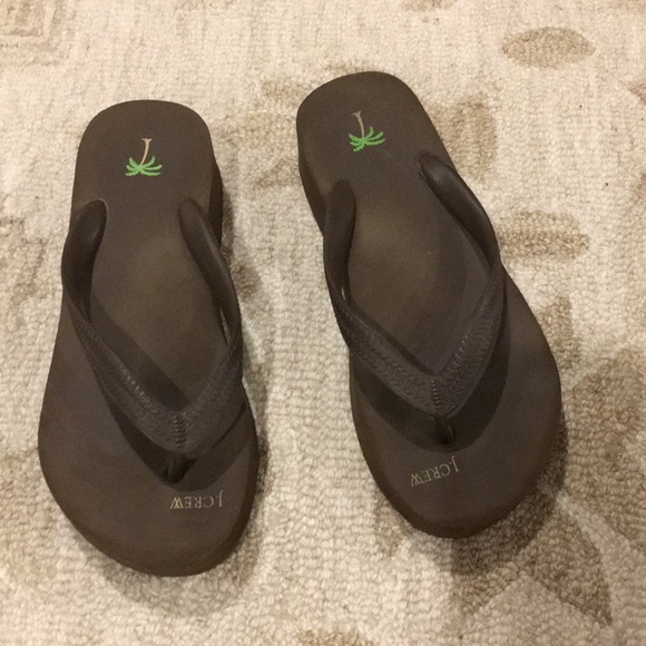 j crew platform flip flops